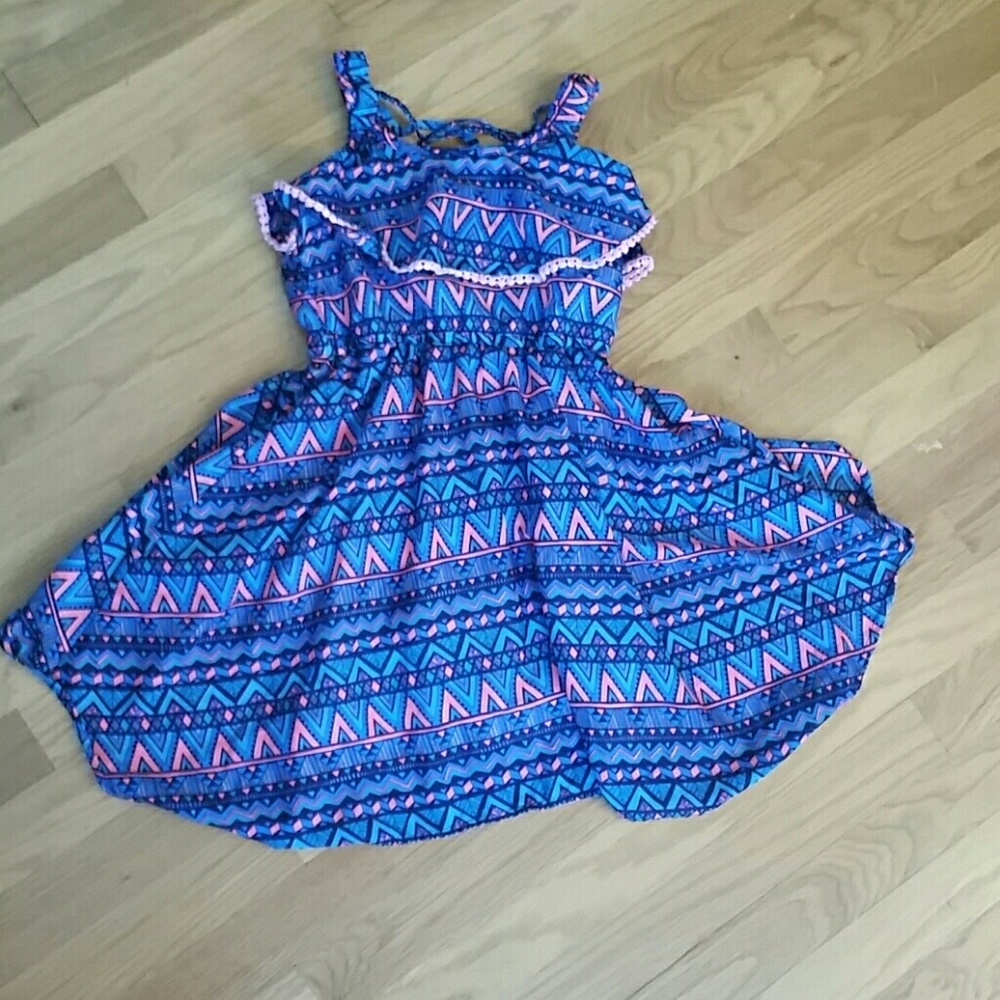Cropped neon designed dress